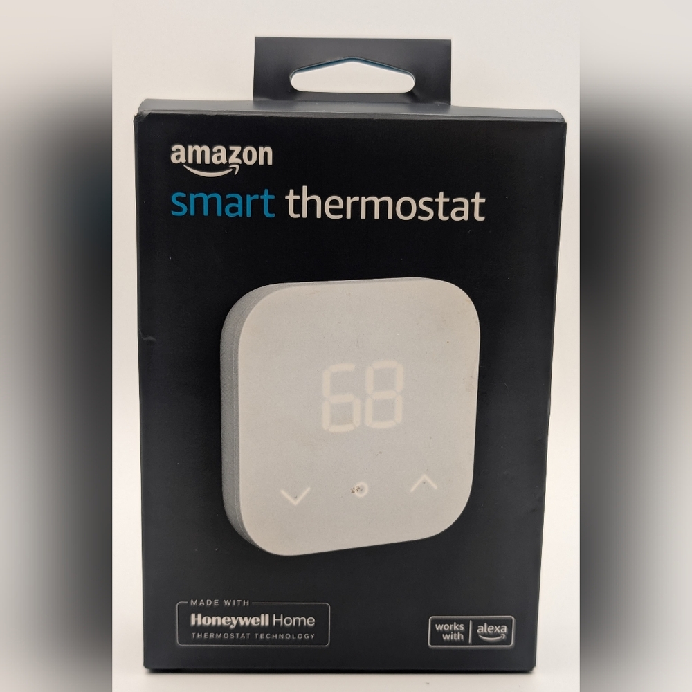 Amazon Energy-Saving Smart Thermostat - White - Works With Alexa